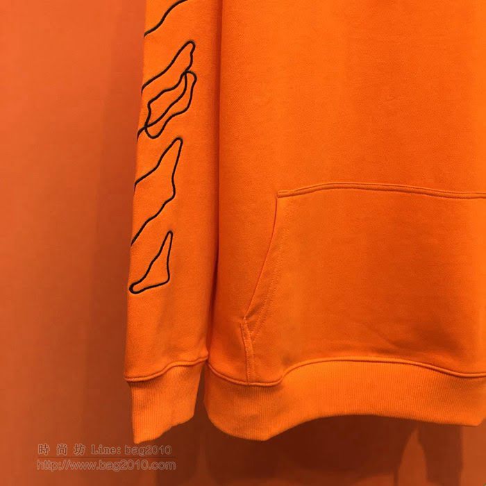 OffWhite男裝 19-20FW新款 最高品質 橙色連帽衛衣 套頭男衛衣  tzy2262